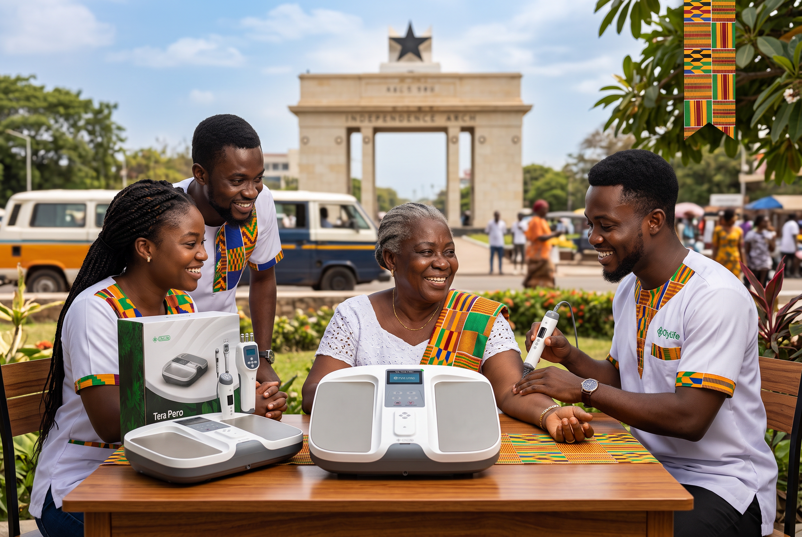 PEMF therapy session in a wellness clinic in Accra, Ghana
