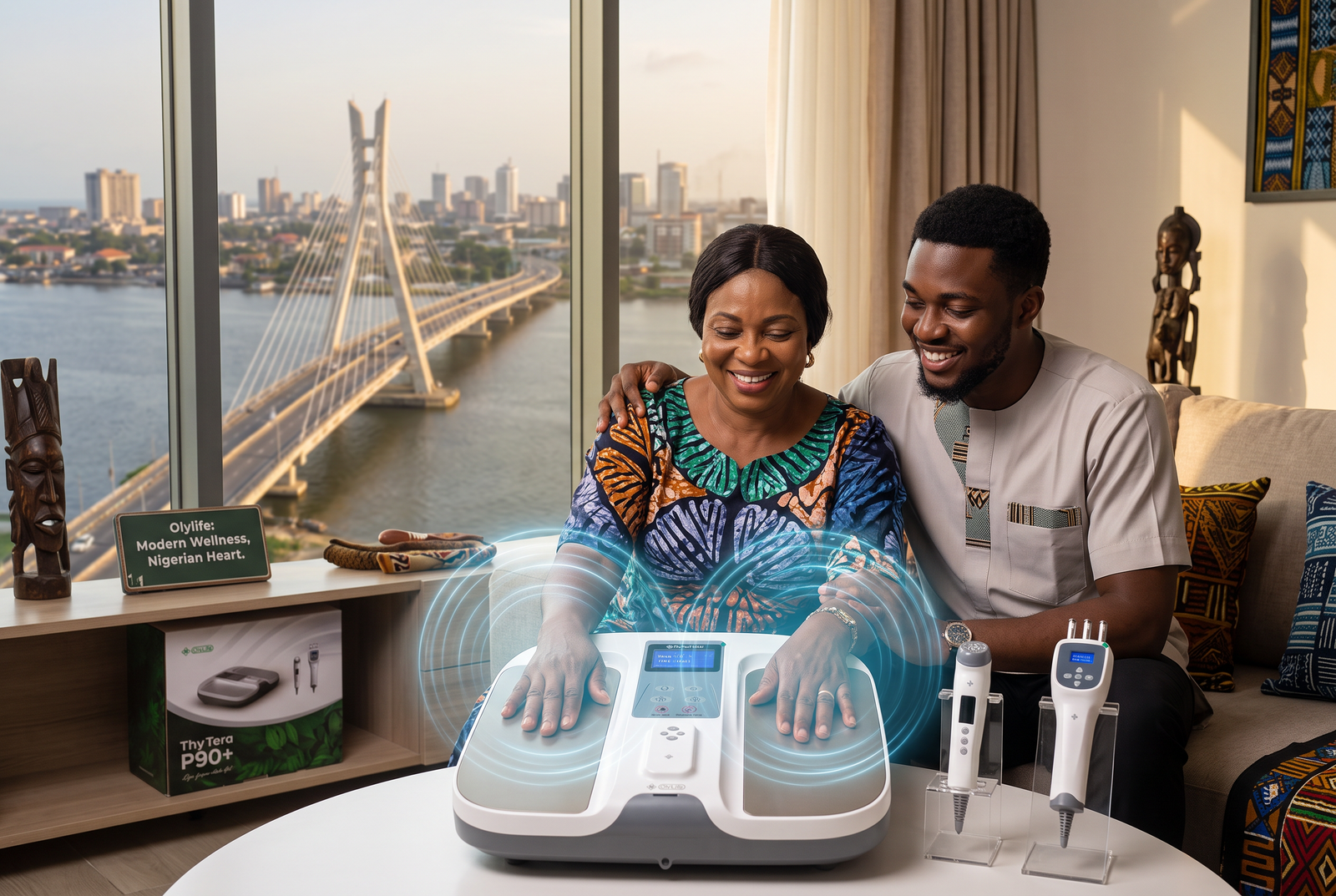 PEMF therapy session in a wellness clinic in Accra, Ghana